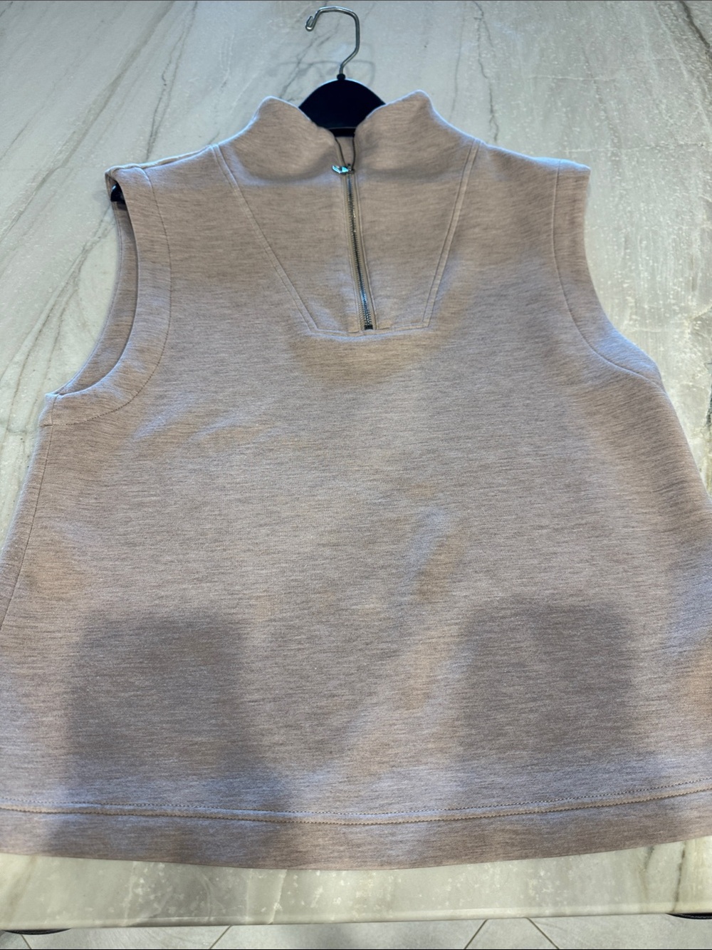 Varley Magnolia Half Zip Tank Doublesoft Size Small Taupe